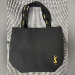 YSL Black Canvas Vip Gift Parfums Tote Shopping Bag
